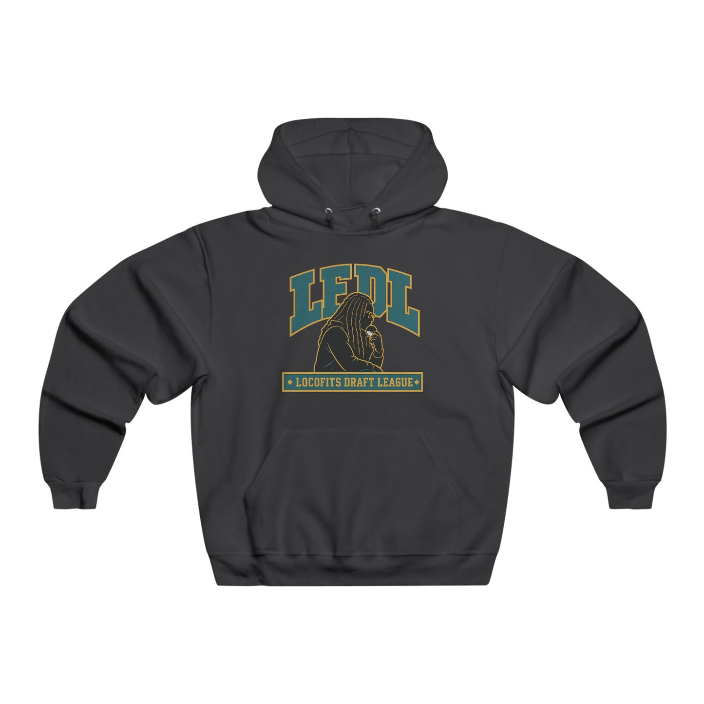 LocoFits Draft League LFDL Portrait Silhouette NC Men's NUBLEND® Hooded Sweatshirt