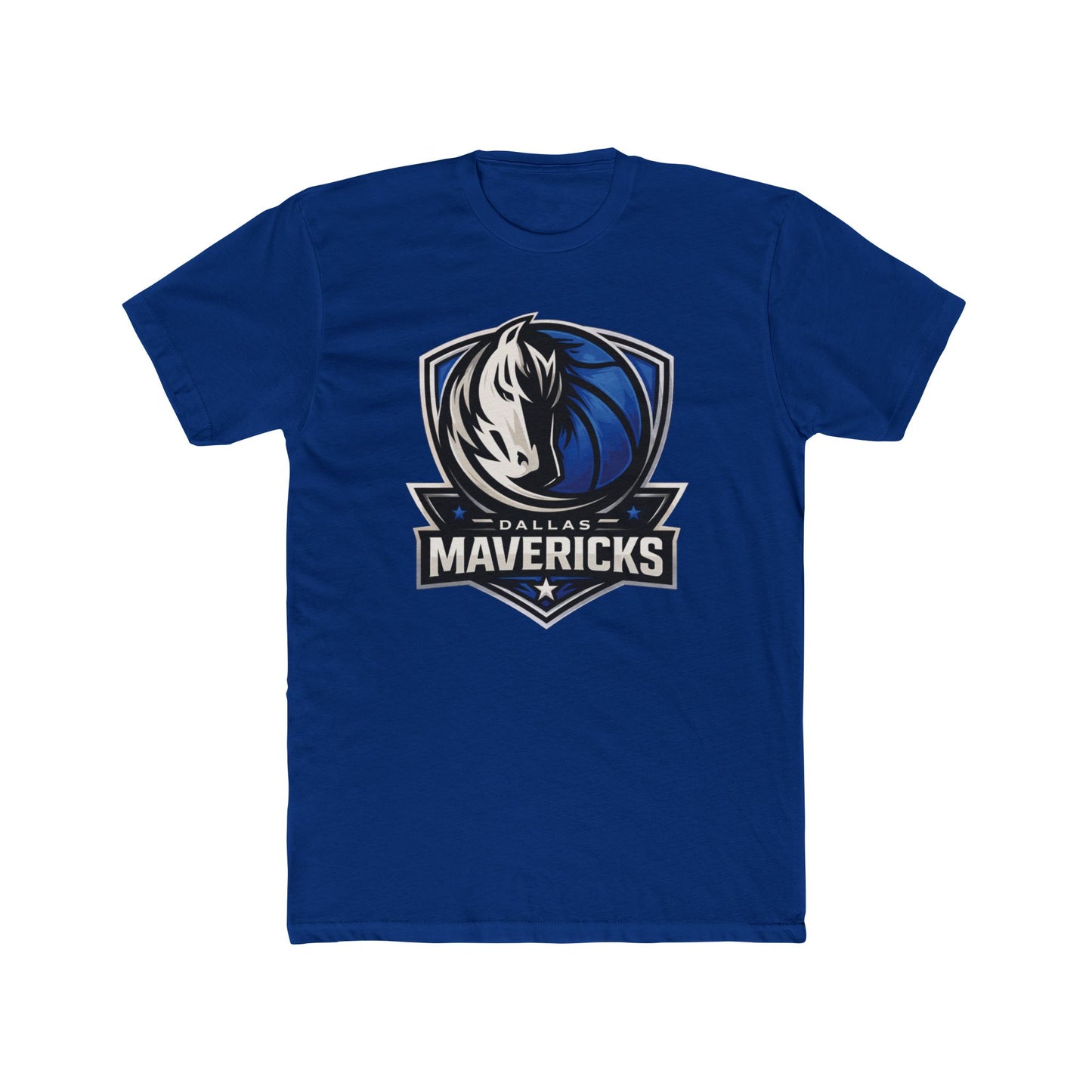 Loco Fits New "NBA Dallas Mavericks Basketball Concept Logo" Cotton Crew Tee