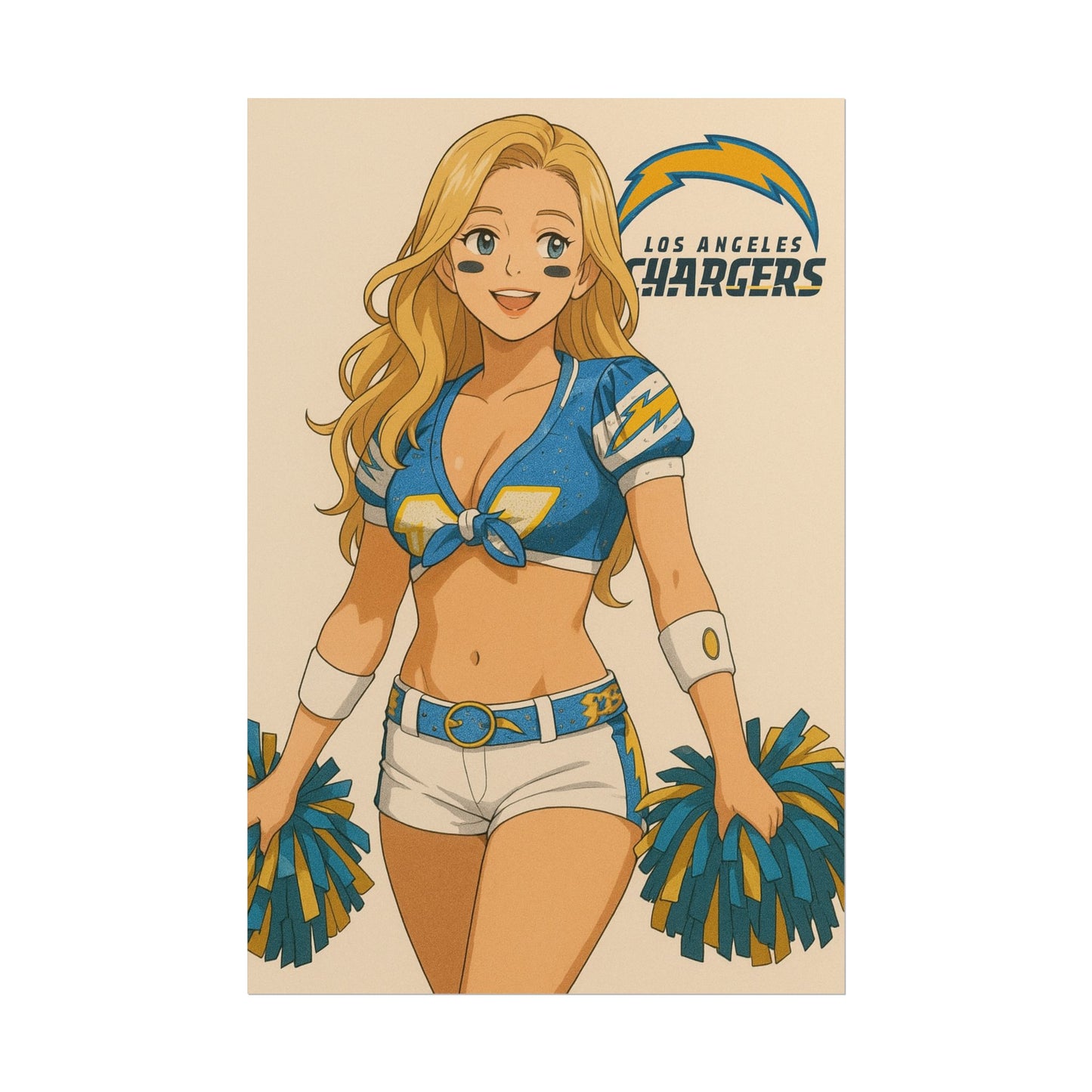 Loco Fits Anime Girls 'Chargers Cheerleader 1' Poster