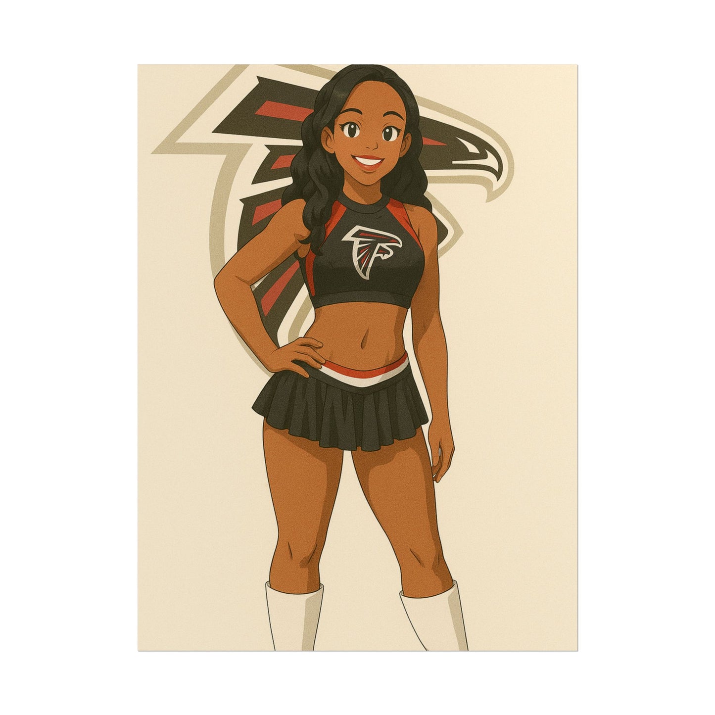 Loco Fits Anime Girls 'Falcons Cheerleader 1' Poster