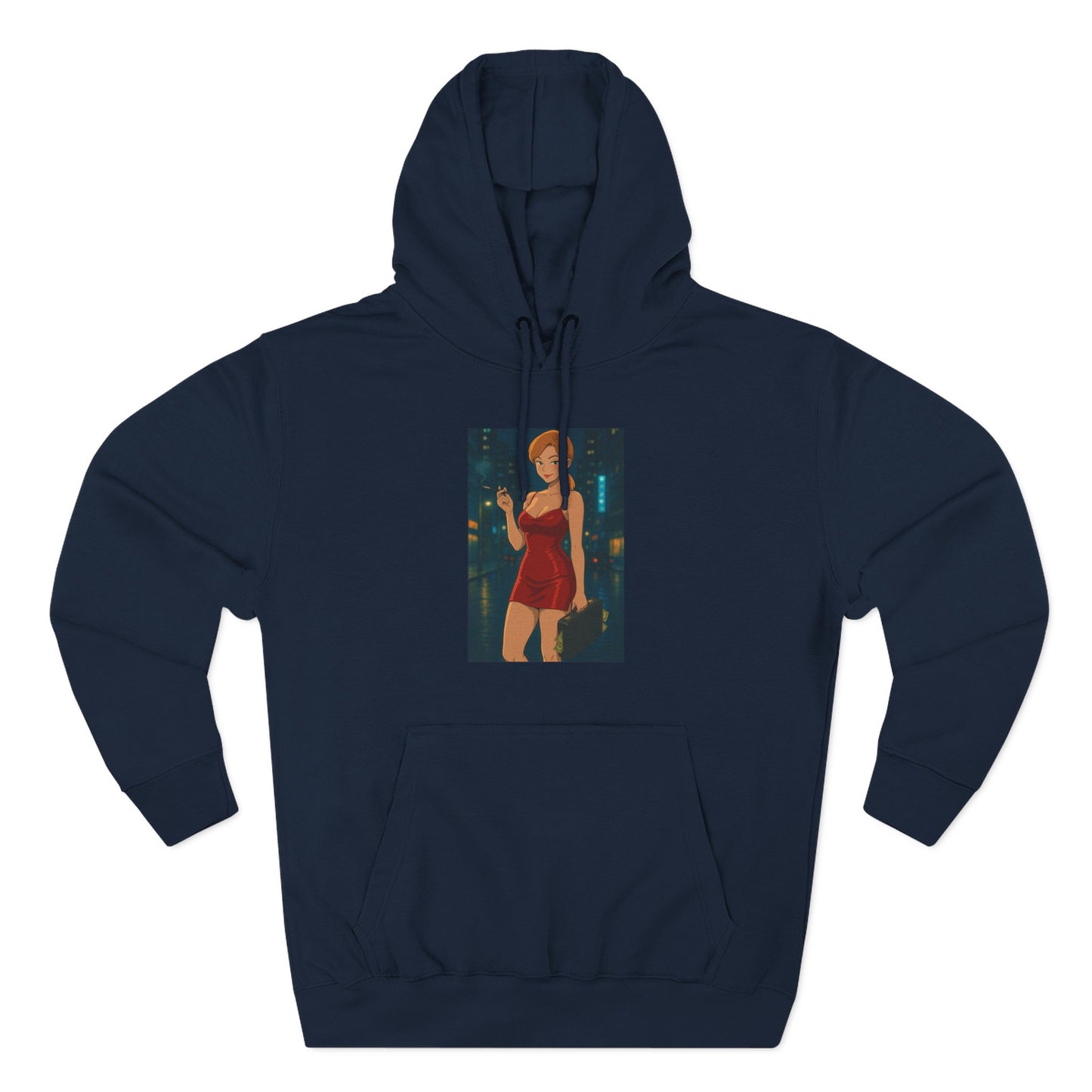 Loco Fits Anime Girls 'Take the Money & Run' Three-Panel Fleece Hoodie