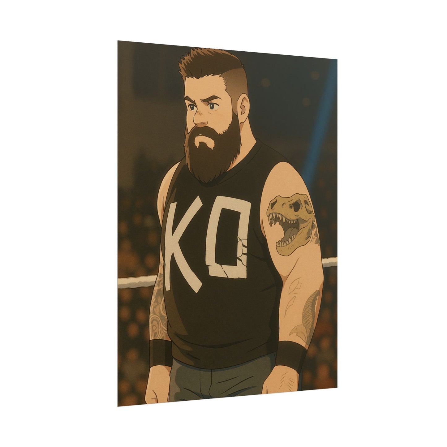 Loco Fits Anime Wrestling 'Unleashed Owens' Poster