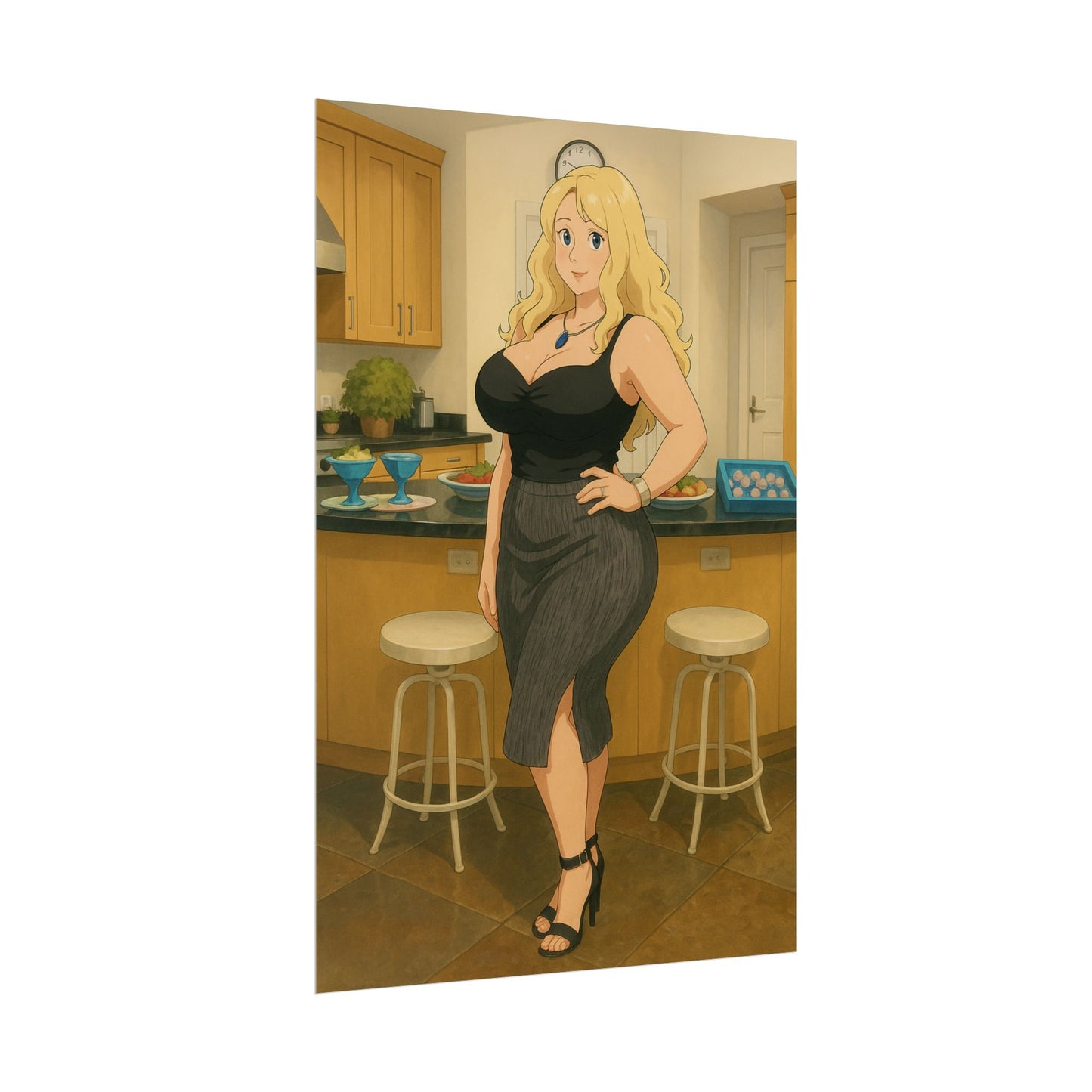 Loco Fits Anime Girls 'Momma's Cooking' Poster