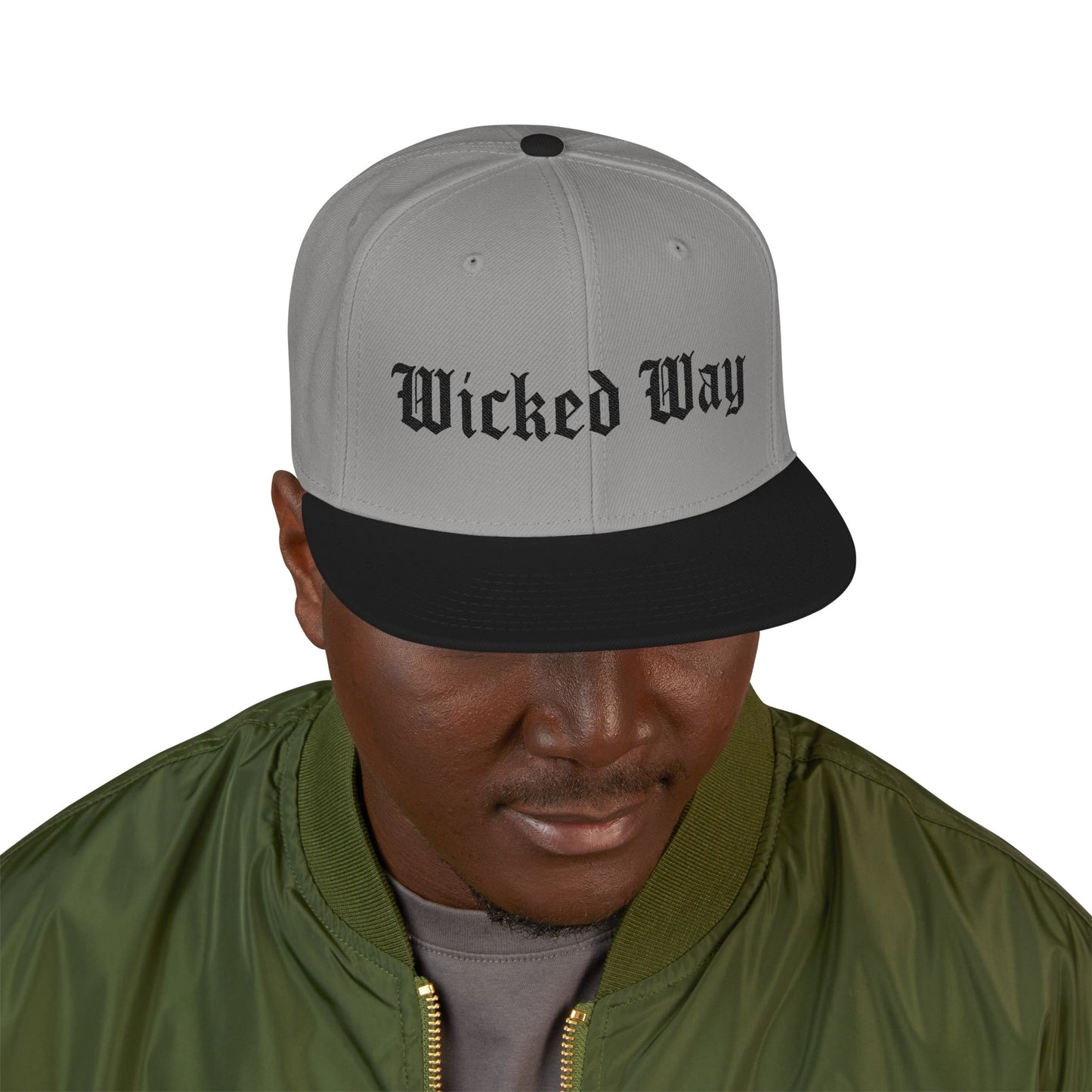 Grey & Black "Wicked Way" #21 Snapback