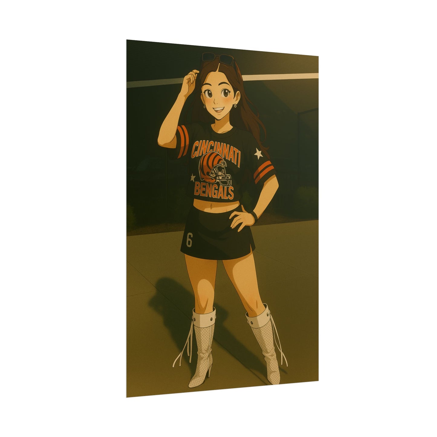 Loco Fits Anime Girls 'Bengals Girl 1' Poster