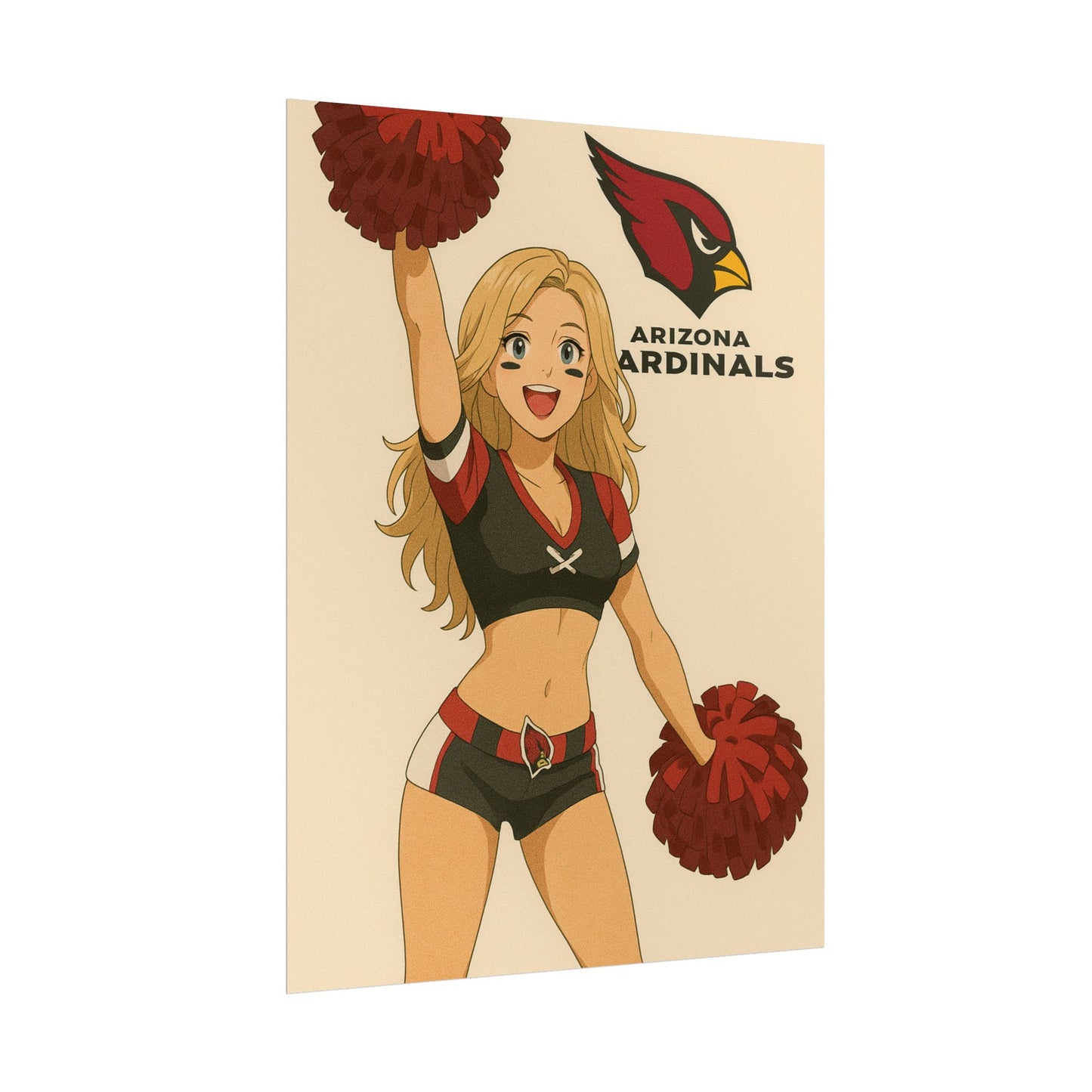 Loco Fits Anime Girls 'Cardinals Cheerleader 1' Poster