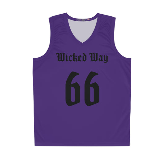Purple & Black "Wicked Way" #66 Alt. Basketball Jersey
