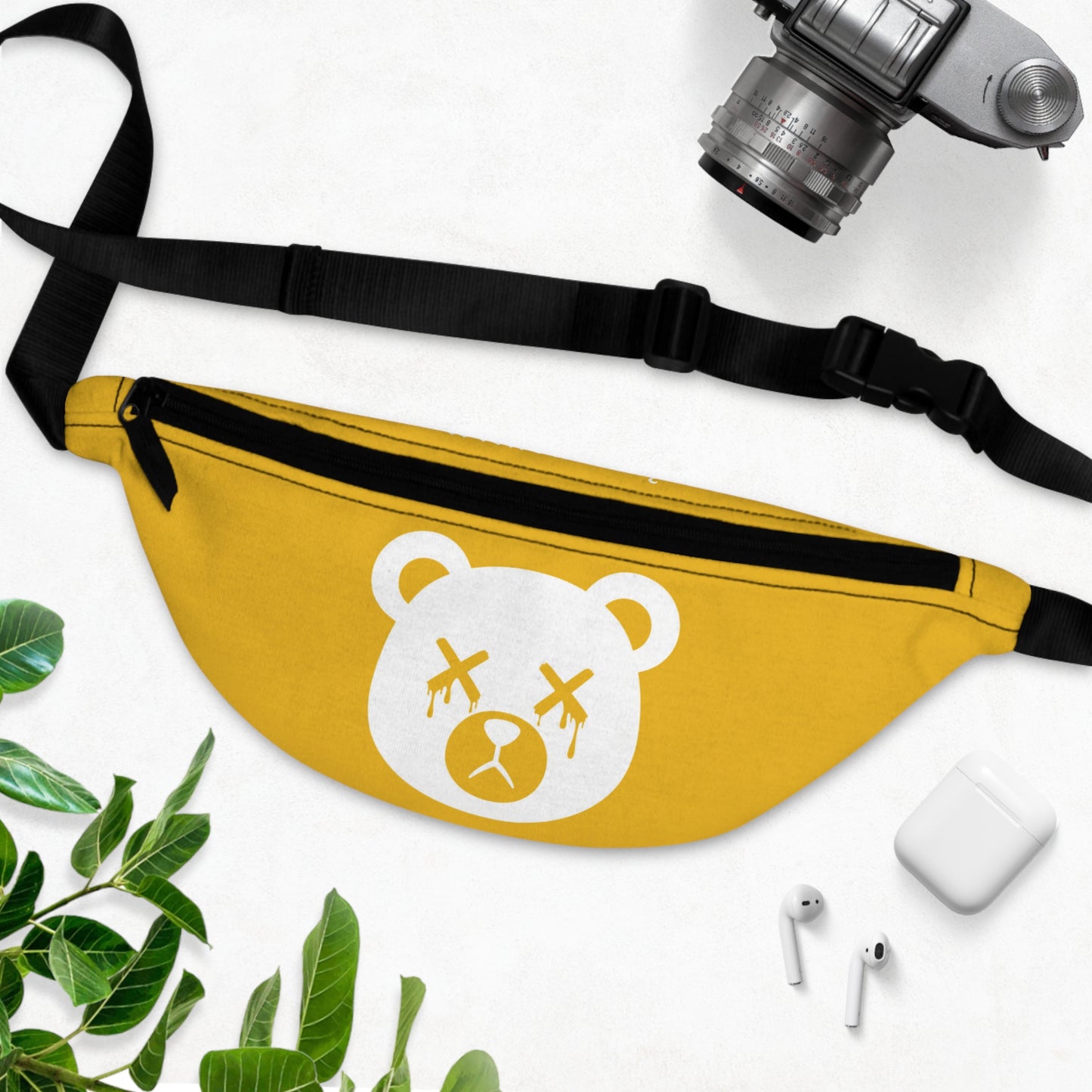 Yellow w/ White Logo "Wicked Way" Dead Bear Head Fanny Pack