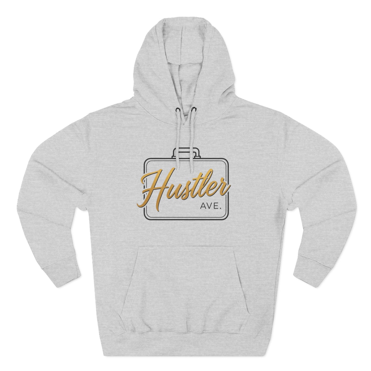 "Hustler Ave" All Business Gold Breifcase Hoodie