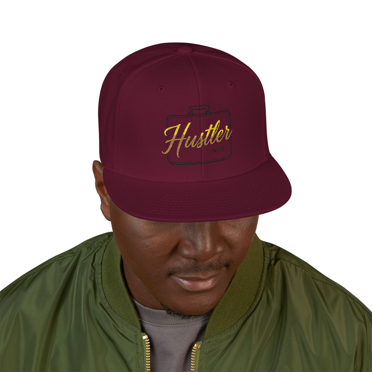 Base "Hustler Ave" All Business Gold Briefcase Snapback