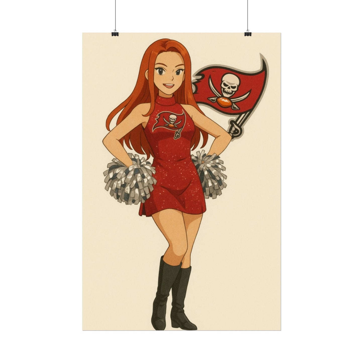 Loco Fits Anime Girls 'Buccaneers Cheerleader 3' Poster