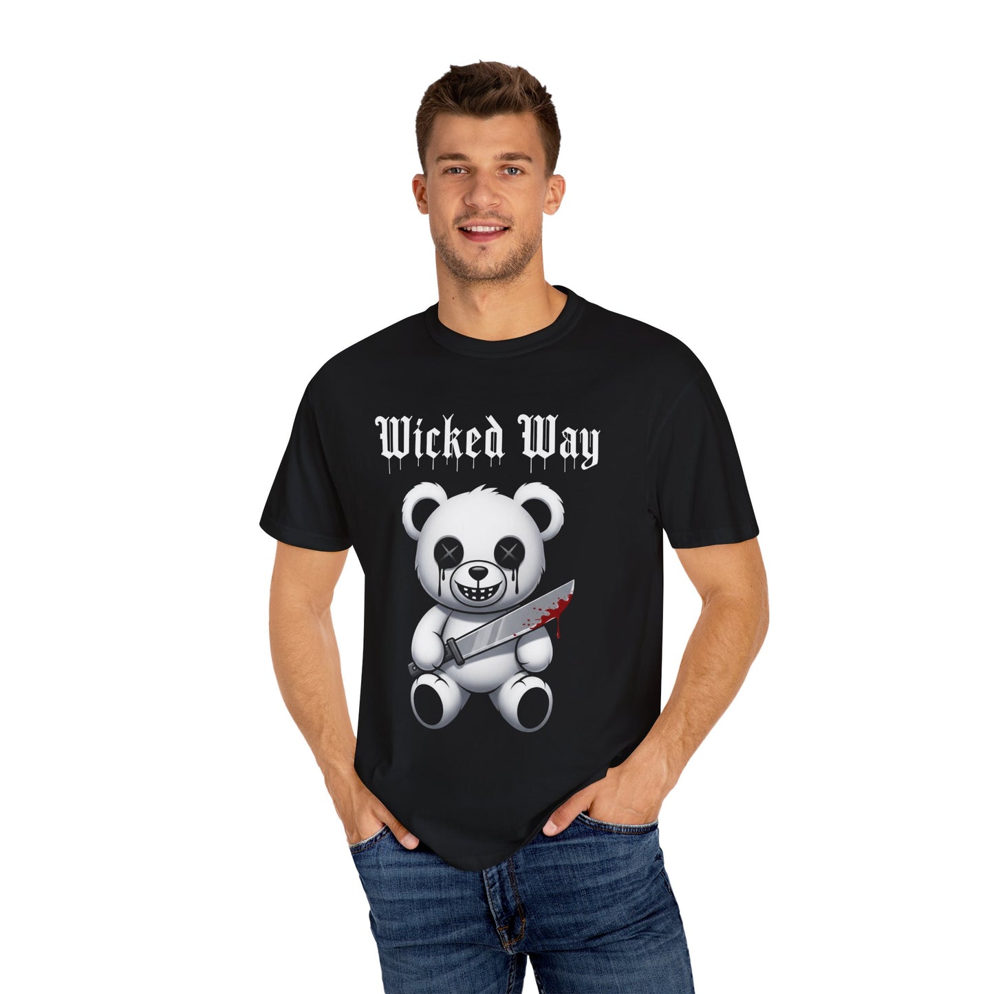 Limited Edition "Wicked Way" Machete Teddy 'Happy' Graphic T-Shirt