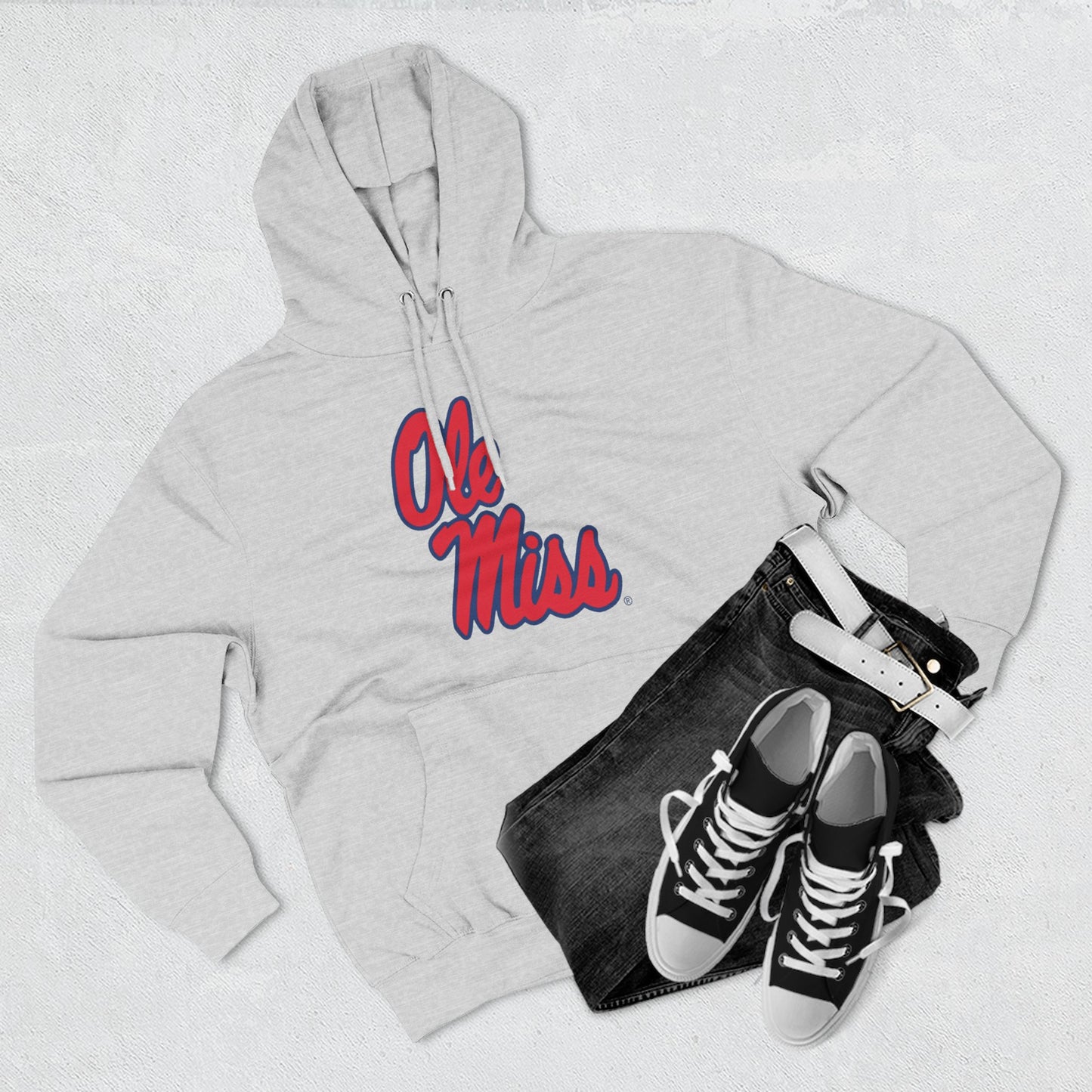 'Ole Miss Script' Three-Panel Fleece Hoodie