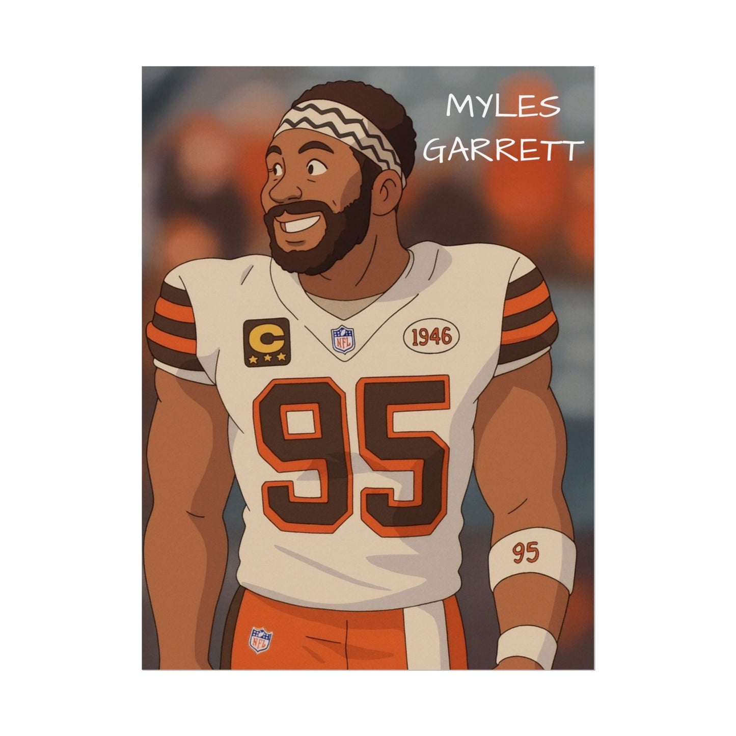 Loco Fits Anime Football 'Myles Garrett' Poster