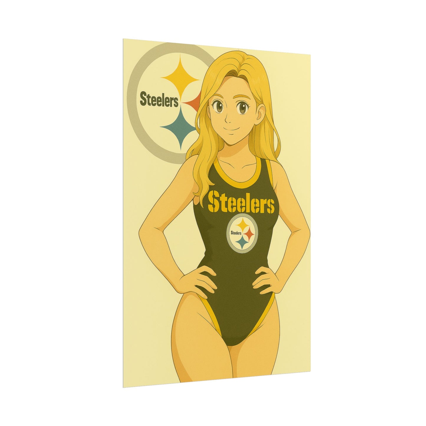 Loco Fits Anime Girls 'Steelers Girl Swimsuit' Poster