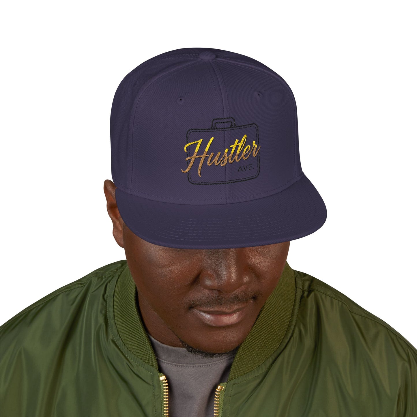 Base "Hustler Ave" All Business Gold Briefcase Snapback