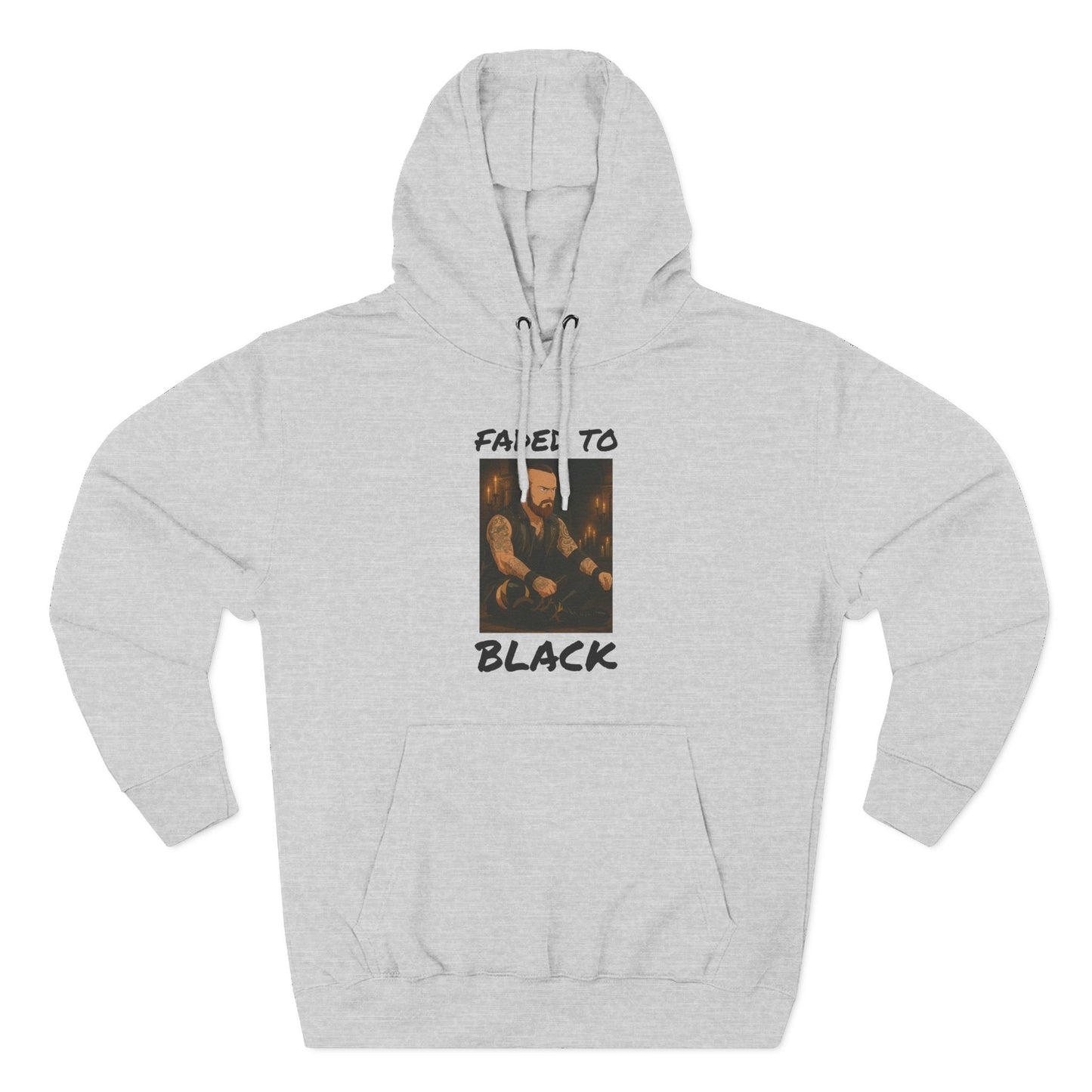 Loco Fits Anime Wrestling 'Faded to Black' Three-Panel Fleece Hoodie