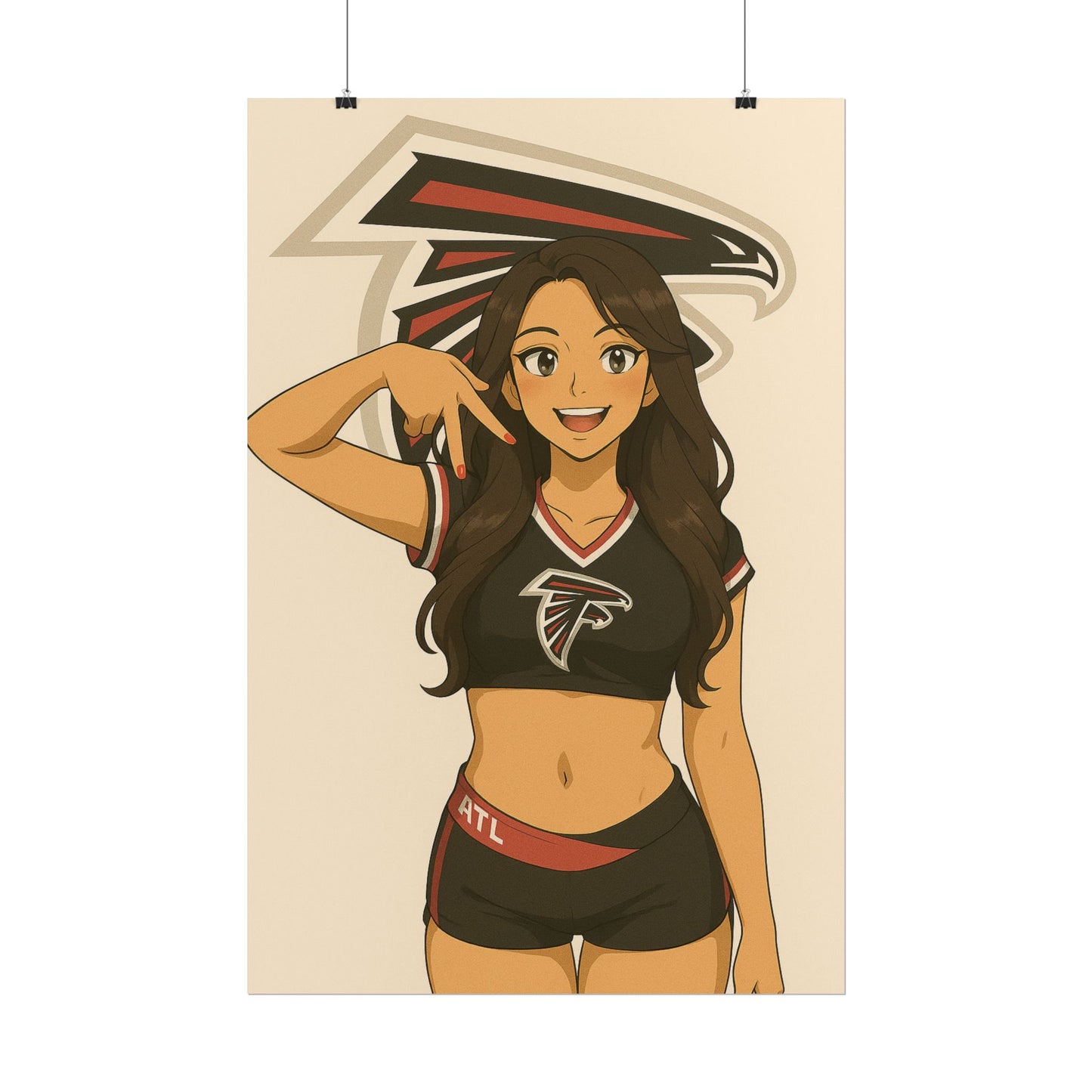 Loco Fits Anime Girls 'Falcons Cheerleader A-Town' Poster