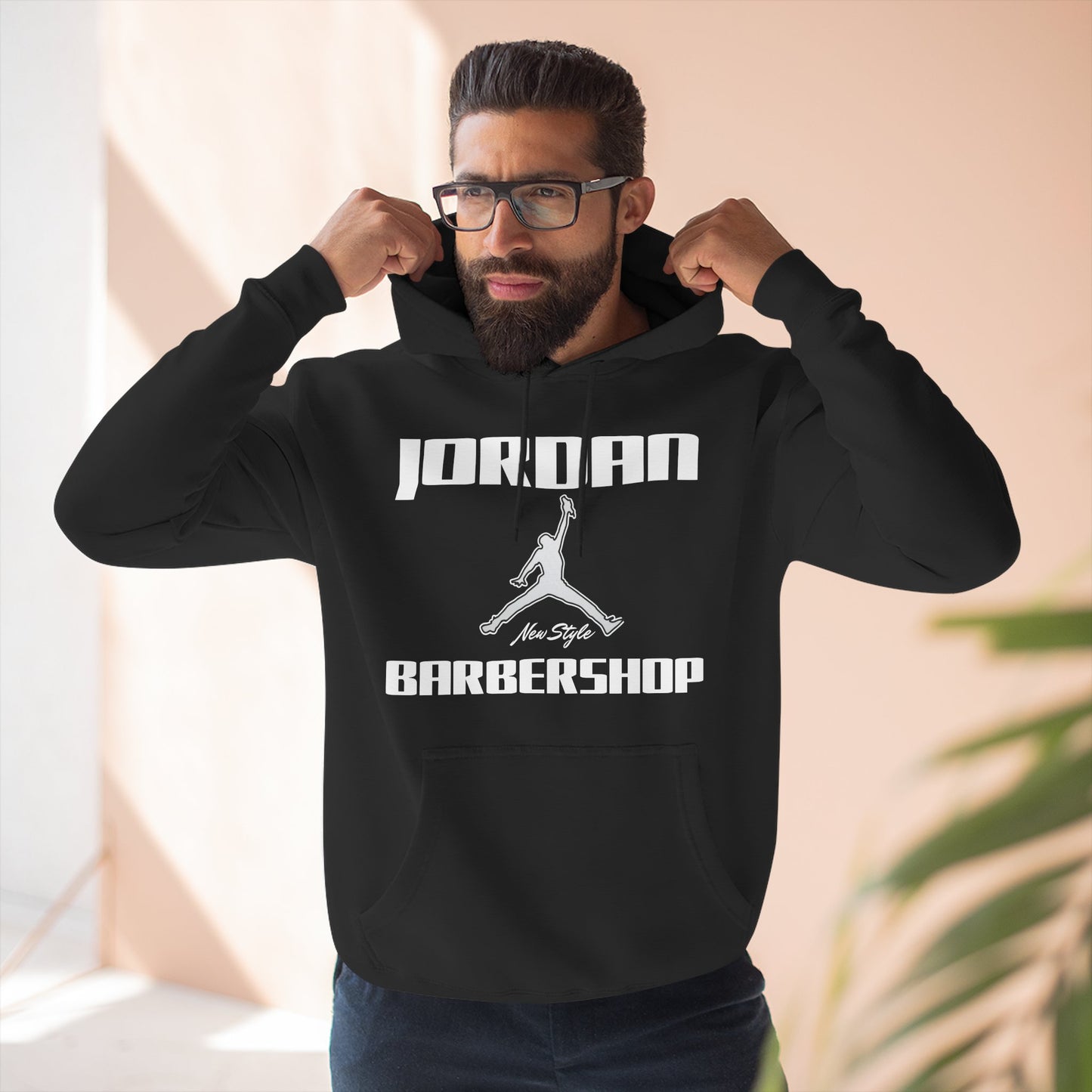 Jordan New Style Barbershop Fleece Hoodie (New White Font)