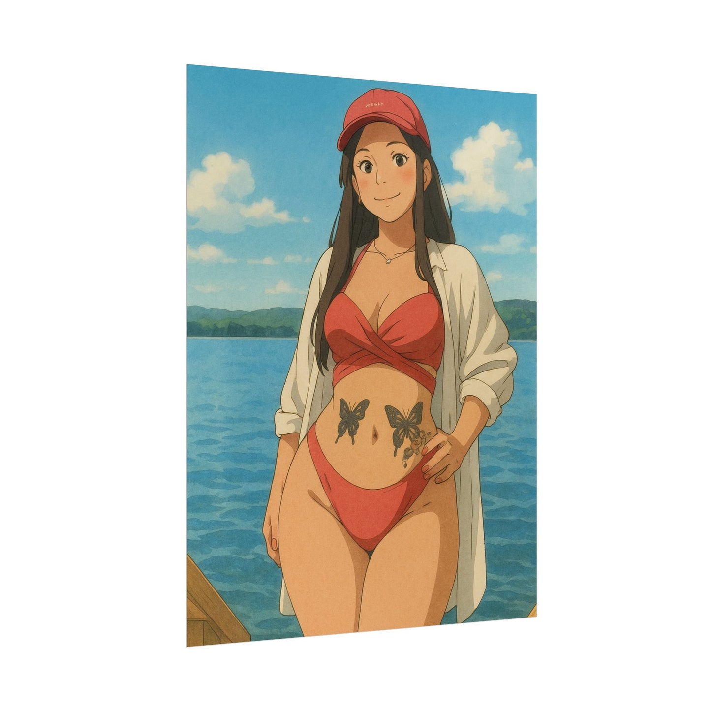 Loco Fits Anime Girls 'On the Dock' Poster