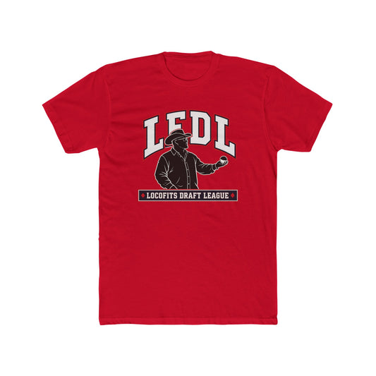 LocoFits Draft League DAL Portrait Silhouette Logo Cotton Crew Tee