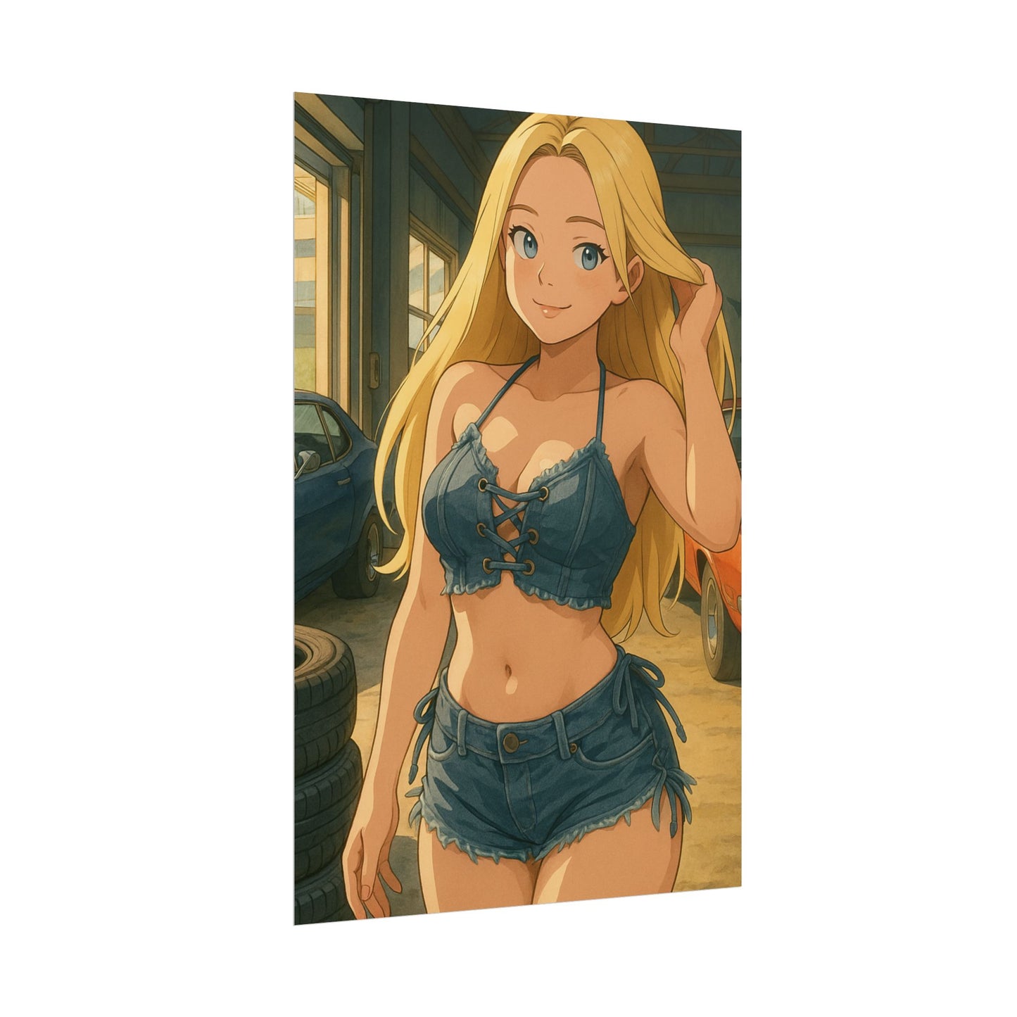 Loco Fits Anime Girls 'Garage Bunny' Poster