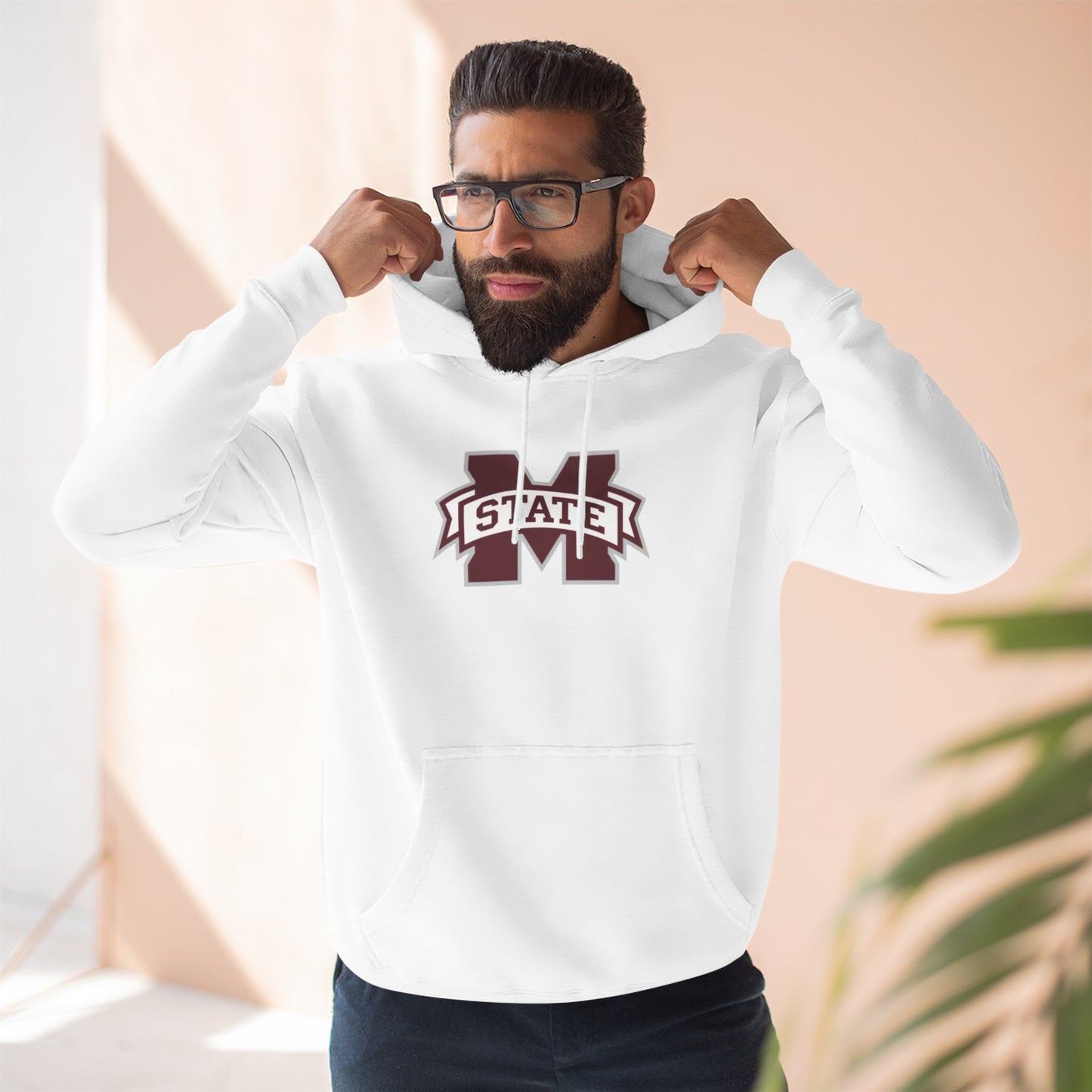 'Mississippi State M' Three-Panel Fleece Hoodie