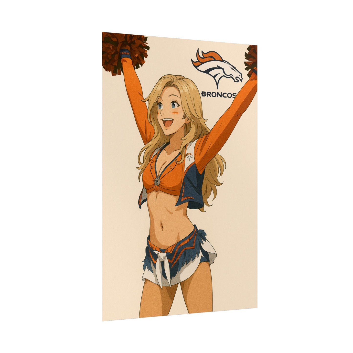 Loco Fits Anime Girls 'Broncos Cheerleader 1' Poster
