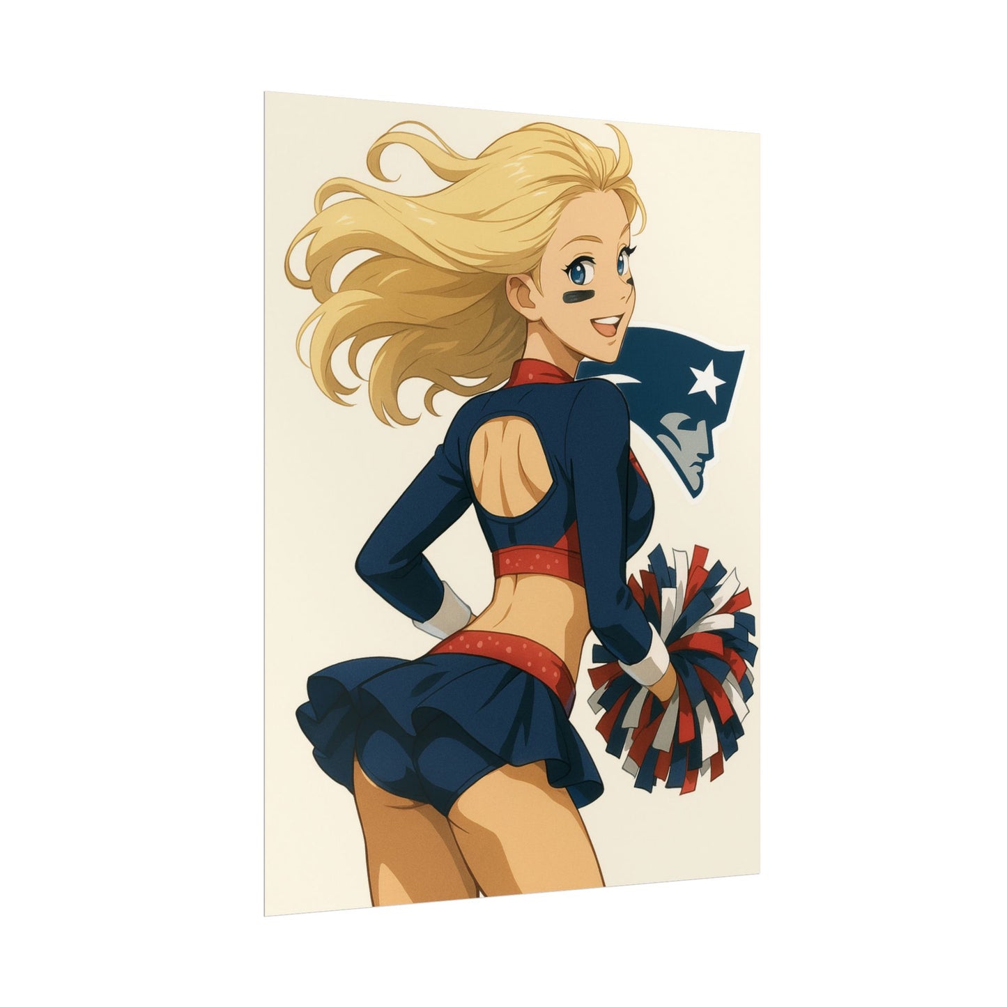 Loco Fits Anime Girls 'Patriots Cheerleader 1' Poster