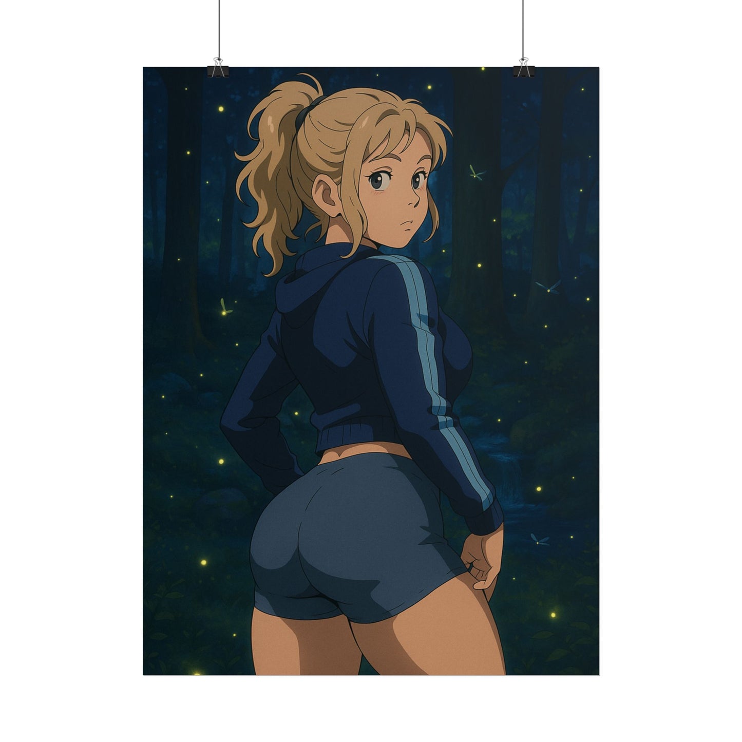 Loco Fits Anime Girls 'Nighttime Firefly Forrest' Poster