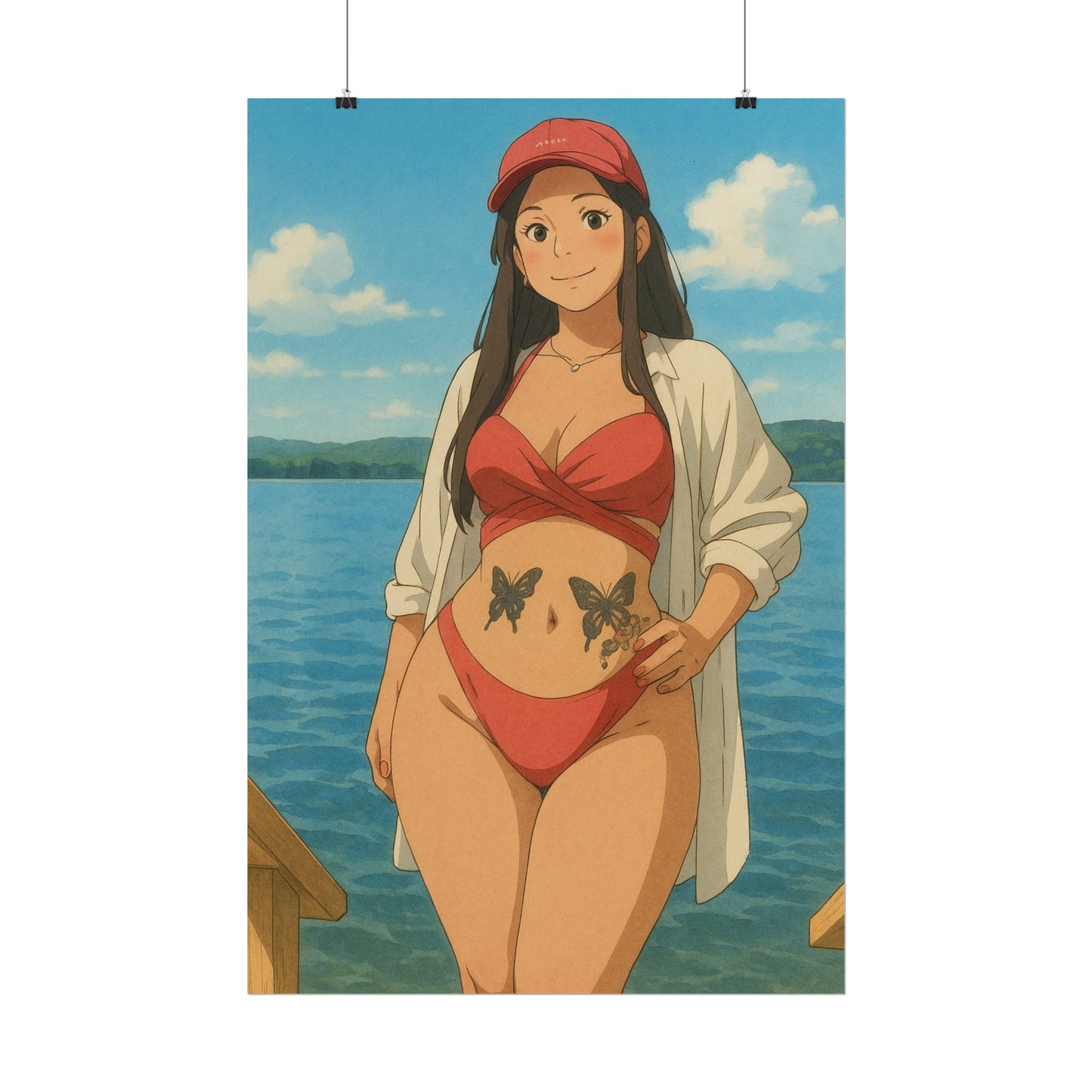 Loco Fits Anime Girls 'On the Dock' Poster