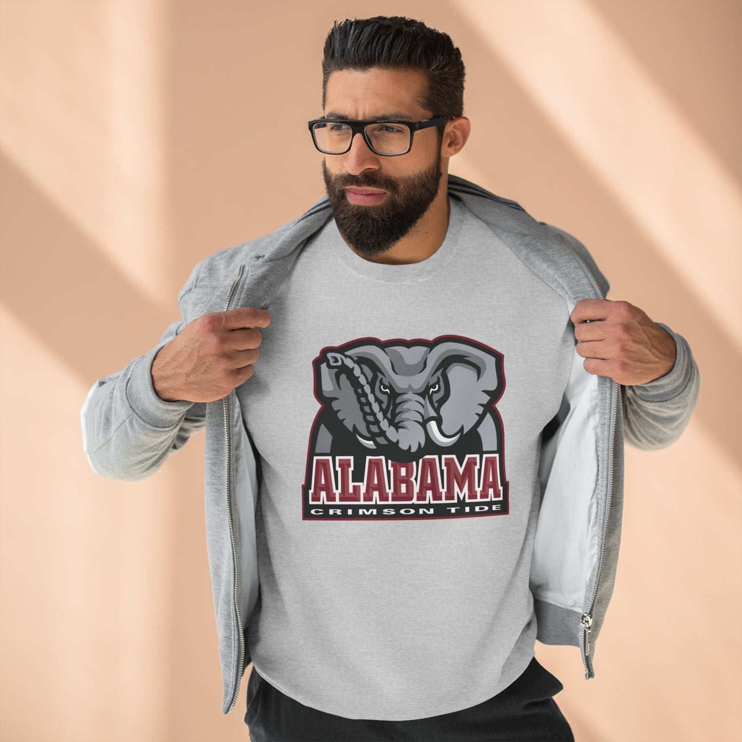 'Alabama Crimson Tide Big Al' Cotton Crewneck Sweatshirt