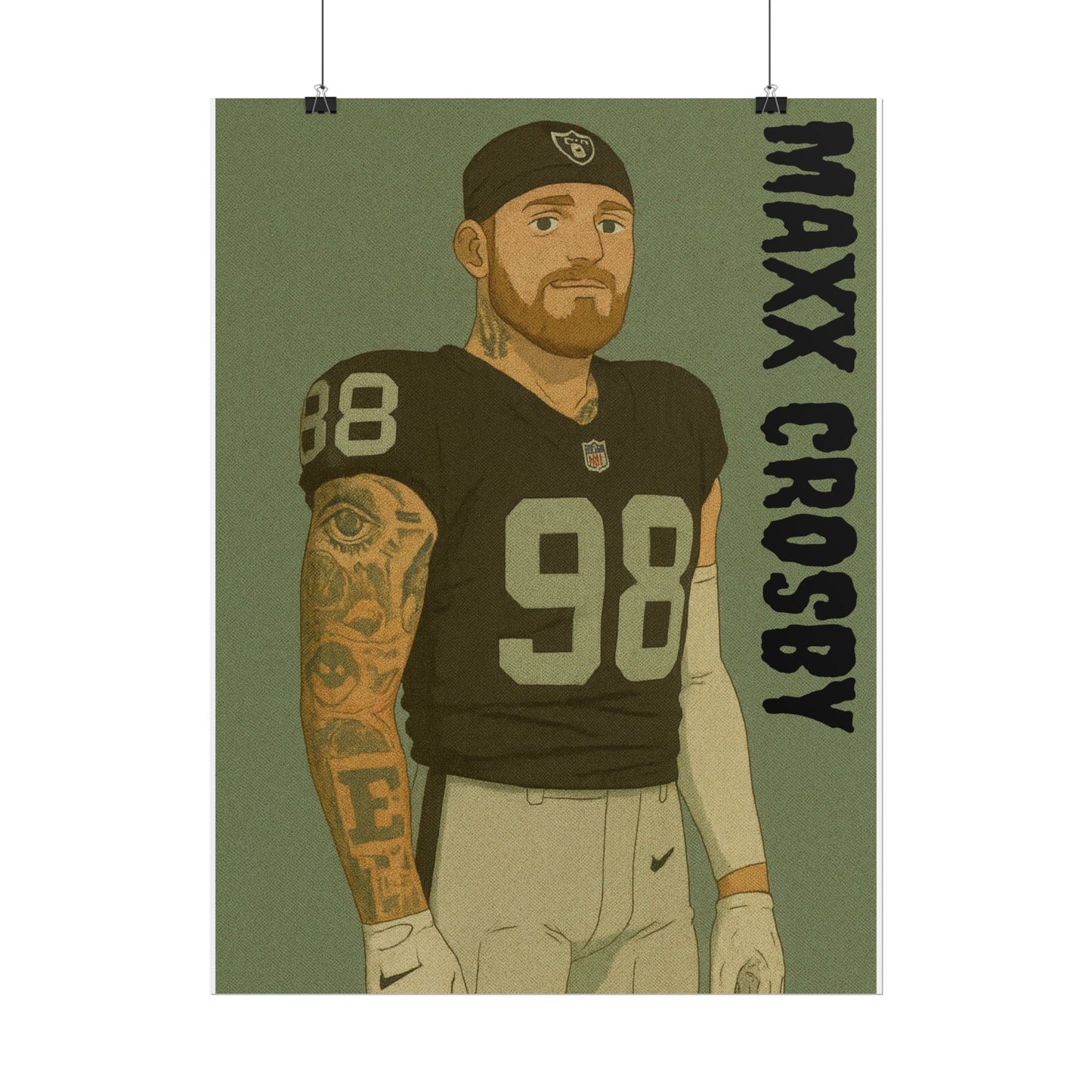 Loco Fits Anime Football 'Maxx Crosby' Poster