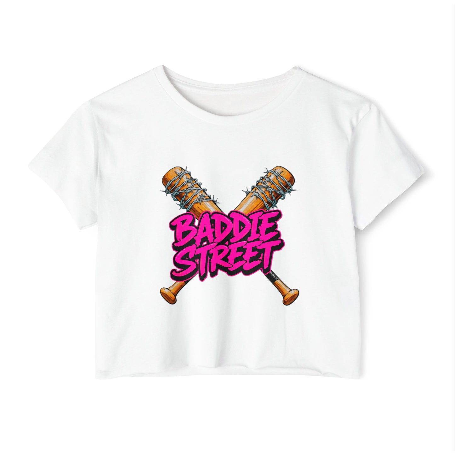"Baddie Street" Baddie Bat V4 Women's Crop Top