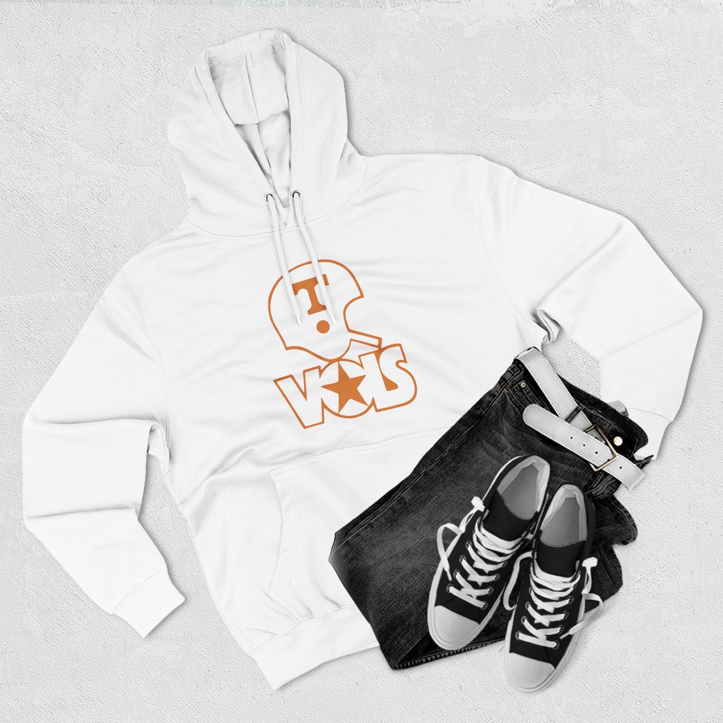 'Vols Football Helmet' Three-Panel Fleece Hoodie
