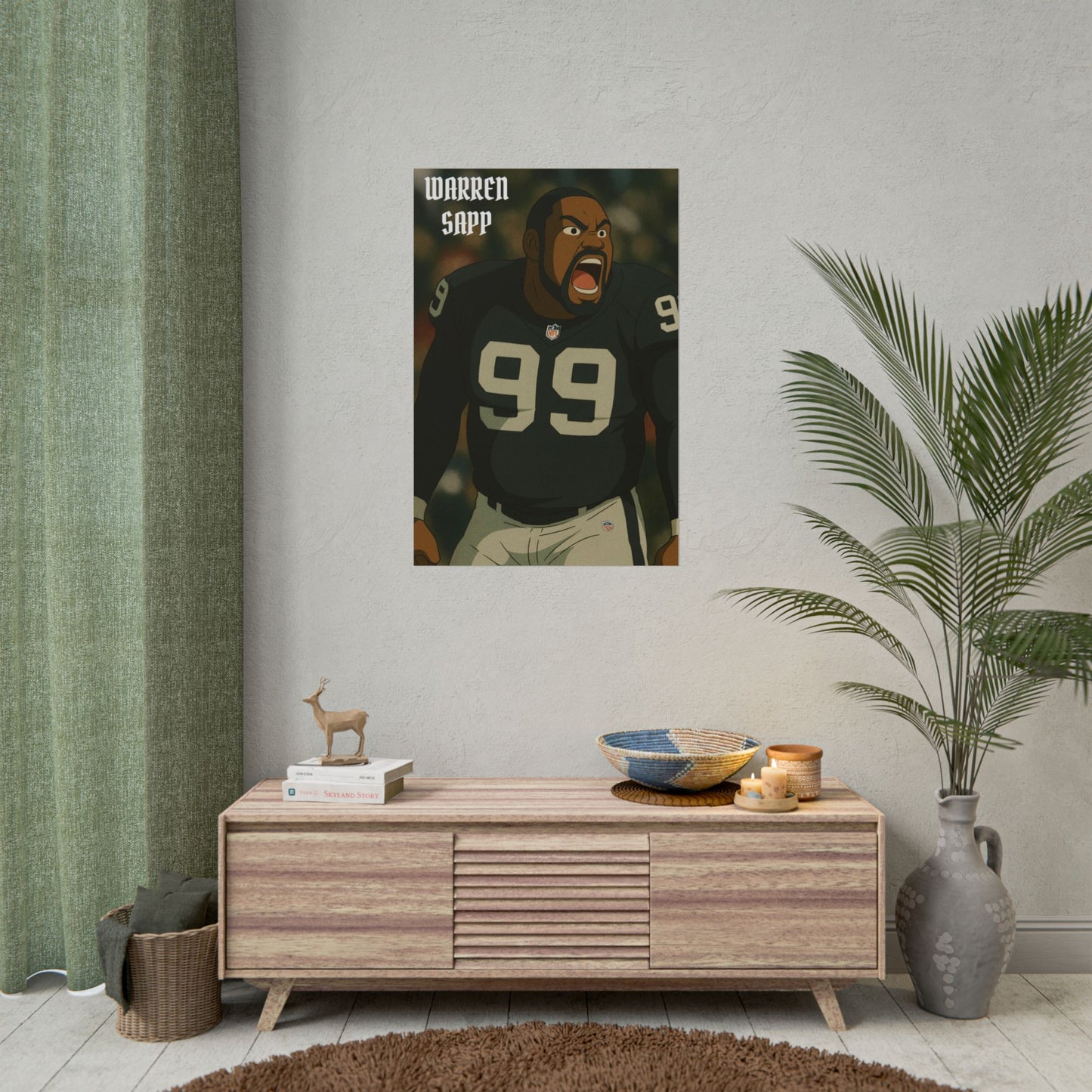 Loco Fits Anime Football 'Warren Sapp' Poster