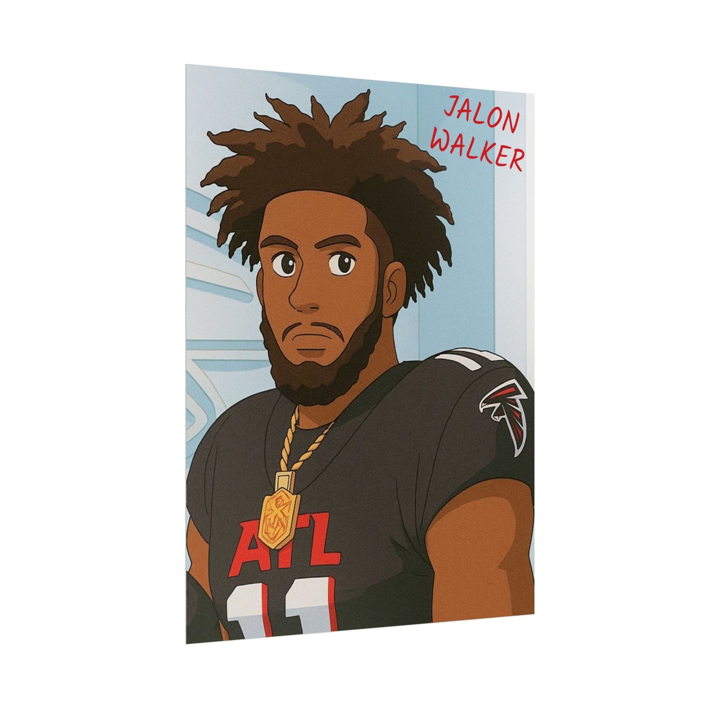 Loco Fits Anime Football 'Jalon Walker' Poster