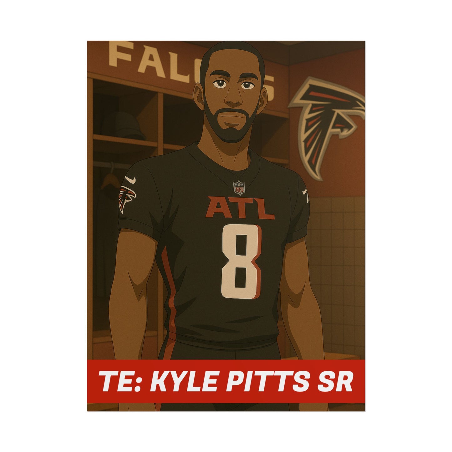 Loco Fits Anime Football 'TE: Kyle Pitts Sr' Poster