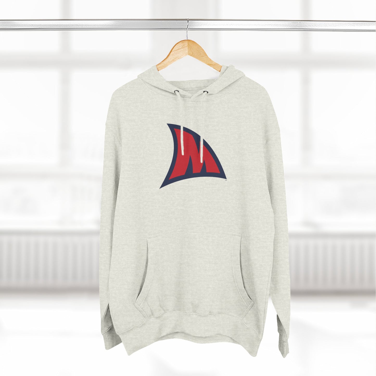 'Ole Miss Landshark M' Three-Panel Fleece Hoodie