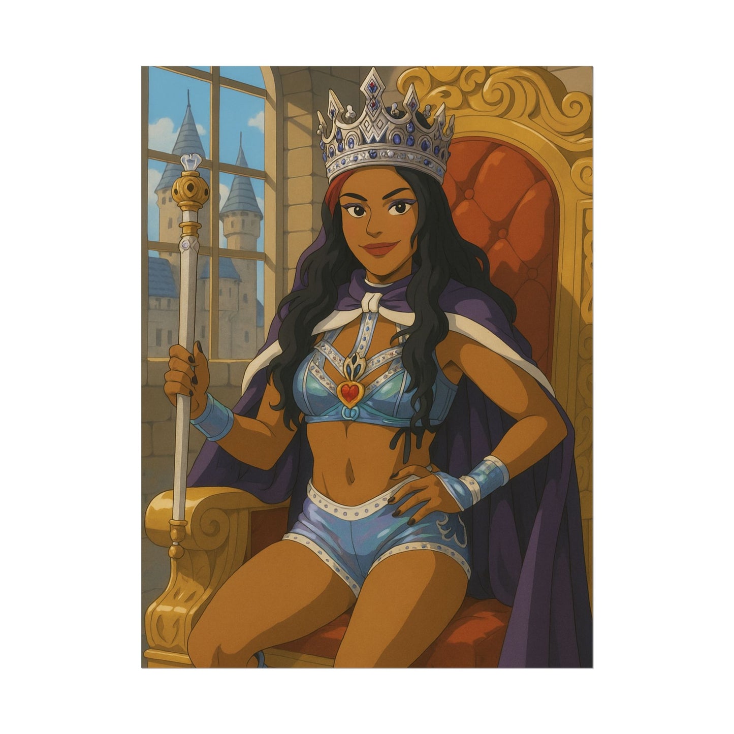 Loco Fits Anime Wrestling 'Latin Queen Vega' Poster