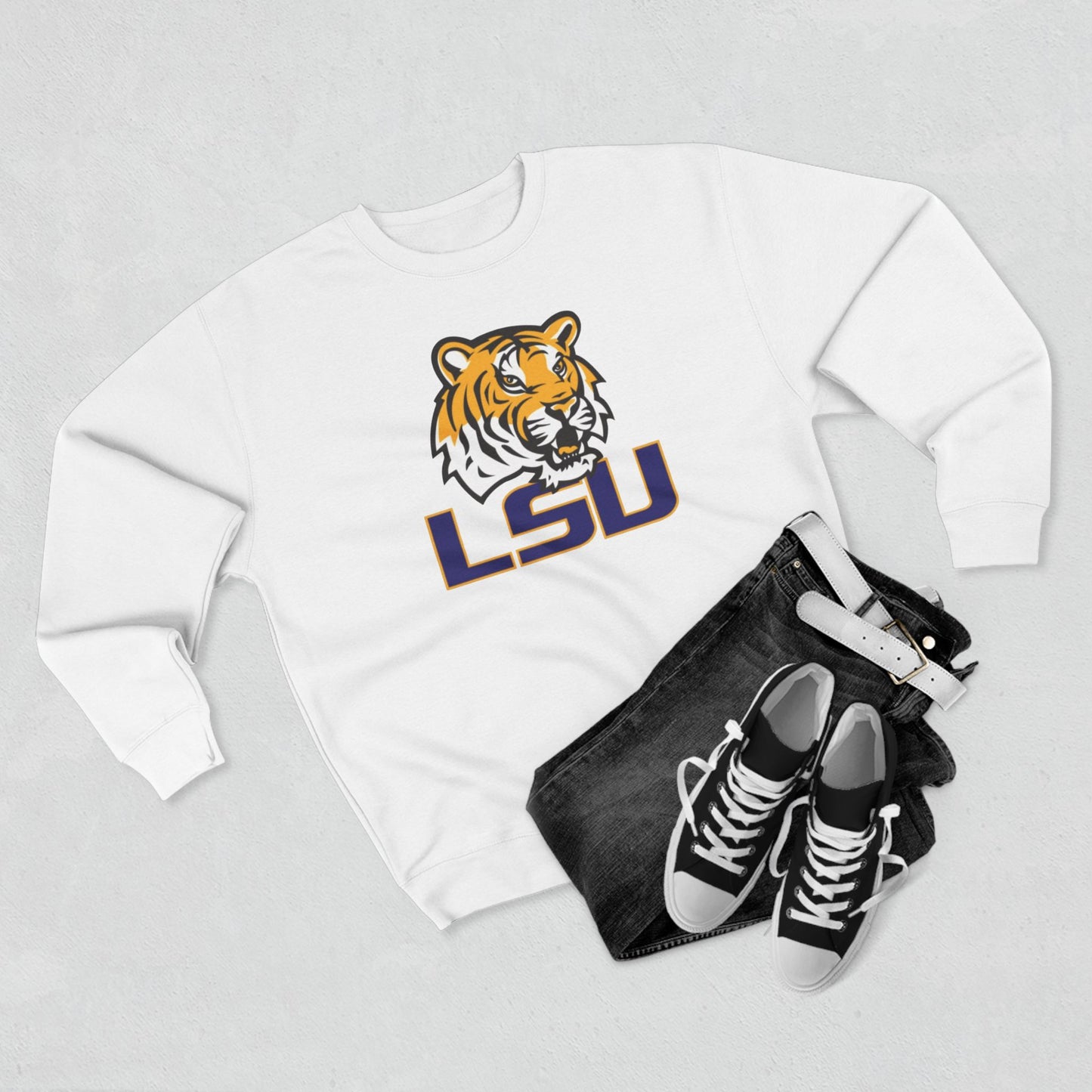 'LSU Tigers Head' Cotton Crewneck Sweatshirt