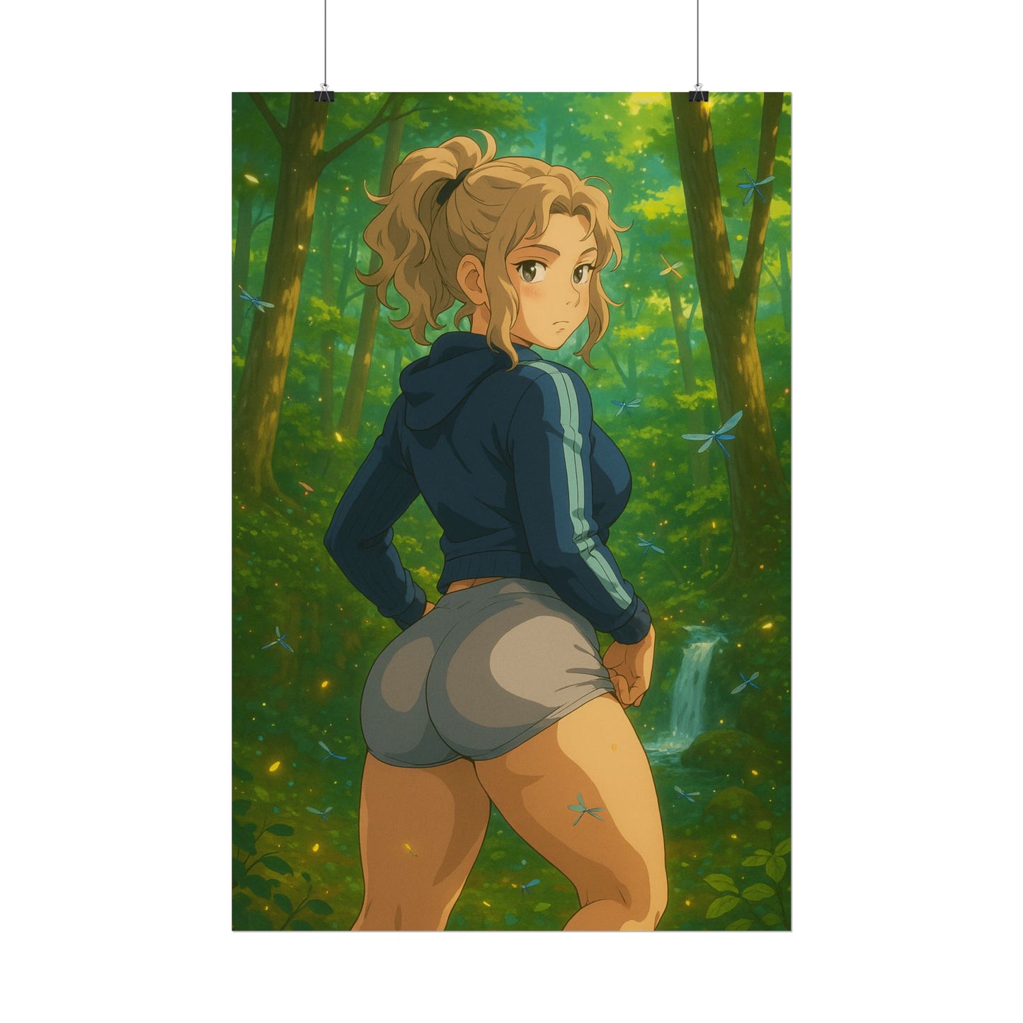 Loco Fits Anime Girls 'Dragonfly Waterfall' Poster