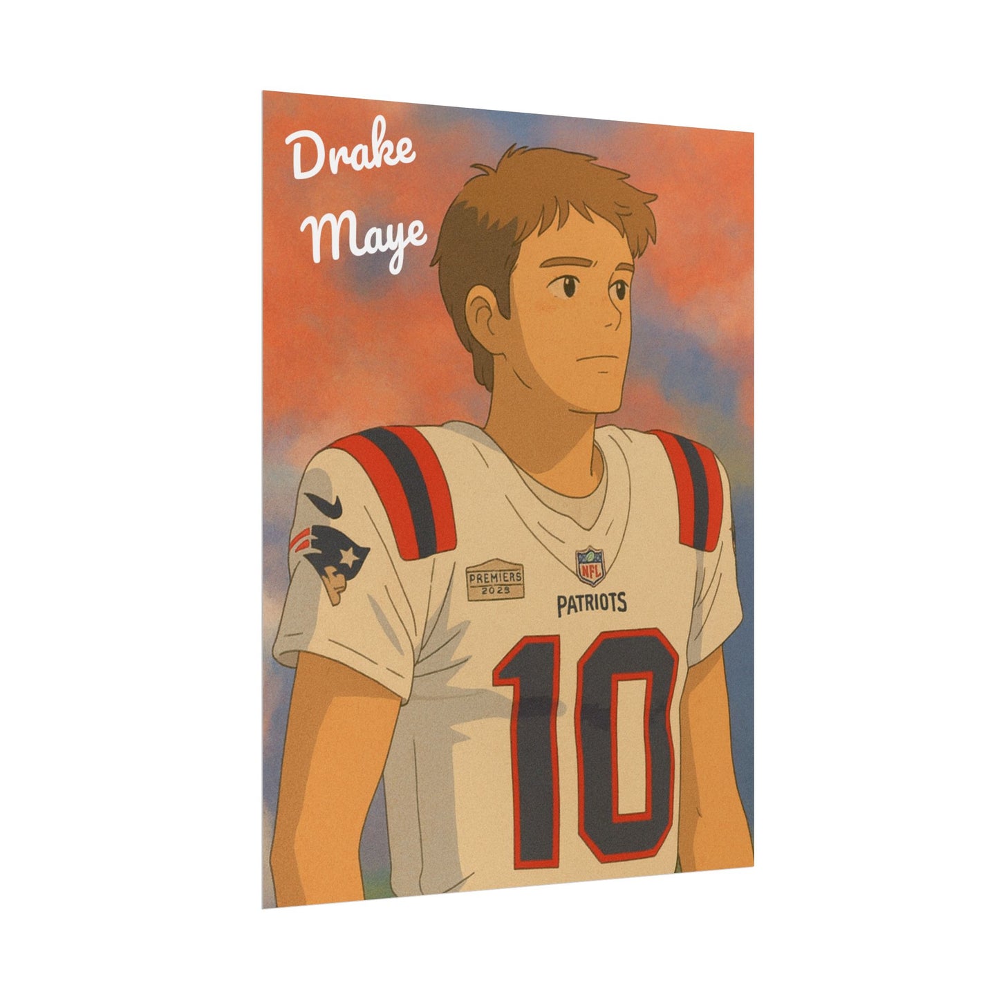 Loco Fits Anime Football 'Drake Maye' Poster