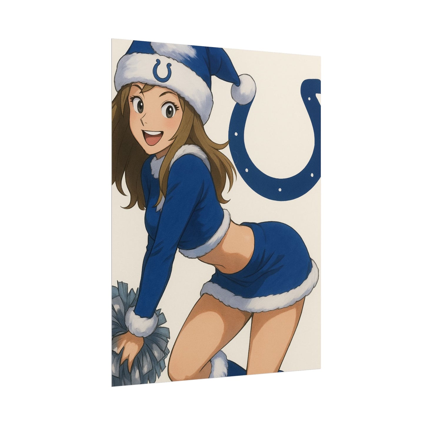 Loco Fits Anime Girls 'Colts Cheerleader Christmas' Poster