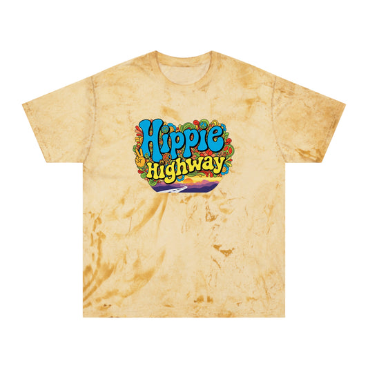 Exclusive (40 to be sold only) "Hippie Highway" Open Mind Open Road Tye Dye Color Blast T-Shirt