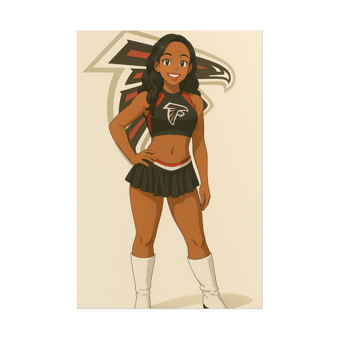 Loco Fits Anime Girls 'Falcons Cheerleader 1' Poster