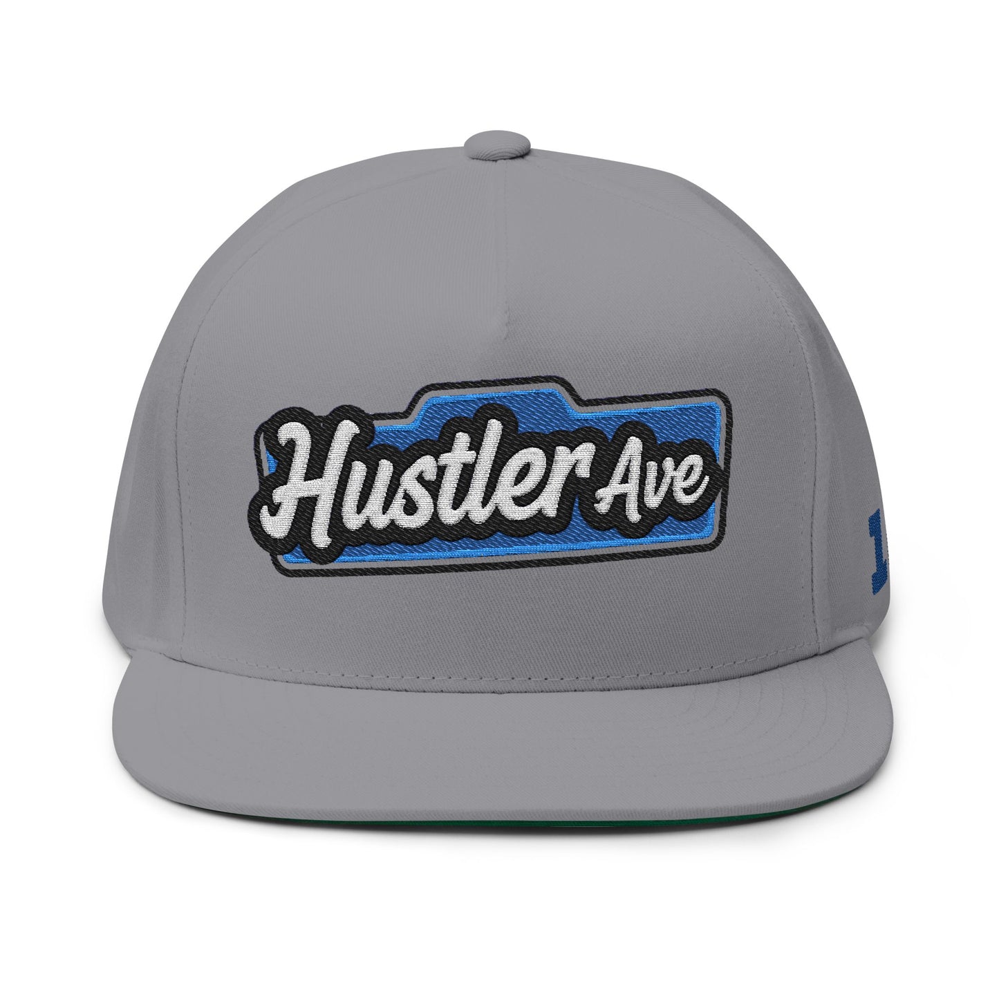 Grey "Hustler Ave" #16 Snapback