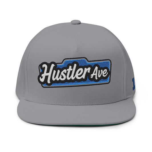 Grey "Hustler Ave" #16 Snapback