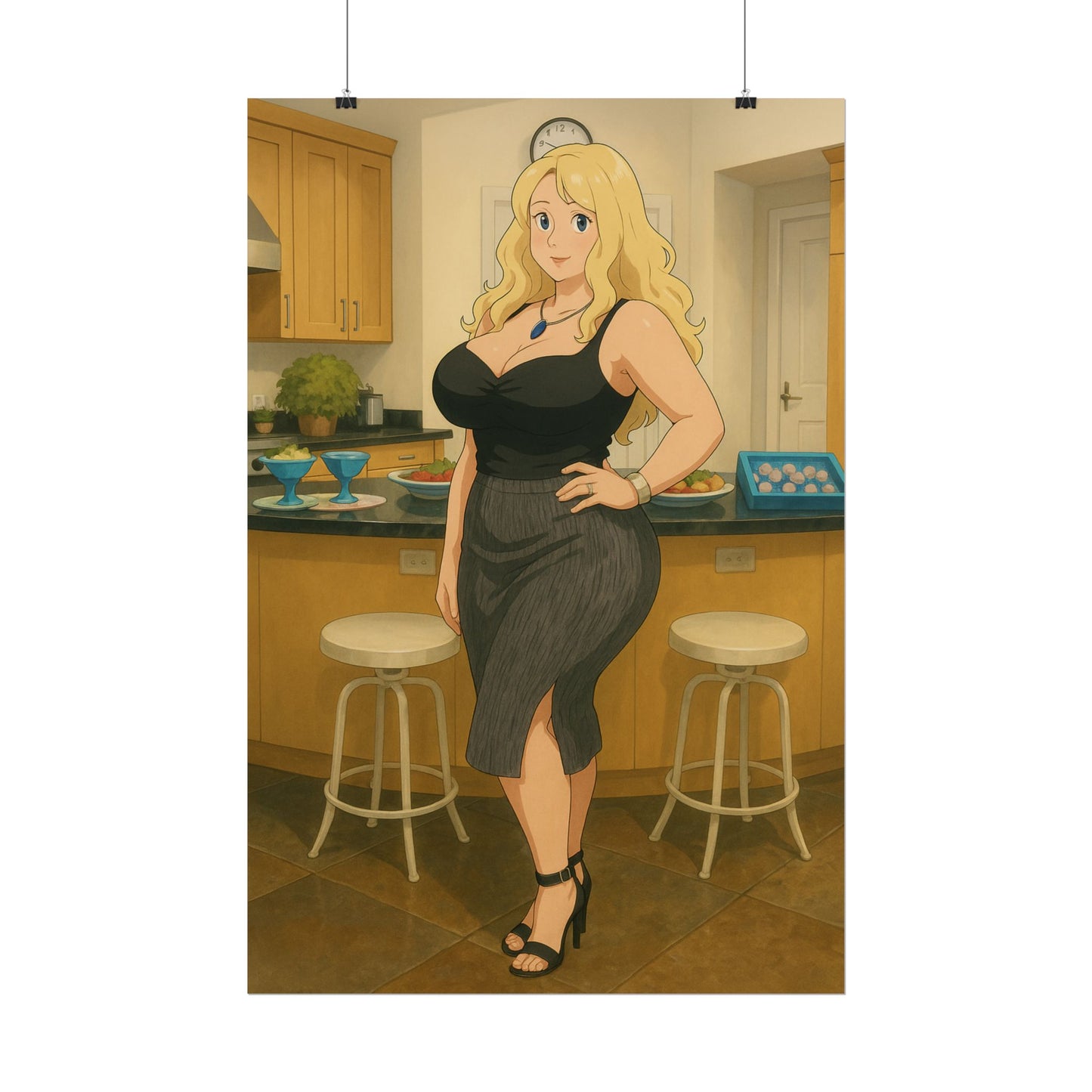 Loco Fits Anime Girls 'Momma's Cooking' Poster