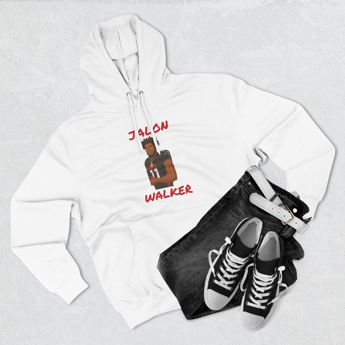 Anime Football 'Jalon Walker' Three-Panel Fleece Hoodie